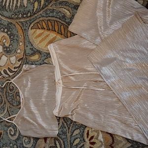 Victoria's Secret Shine Pleated Lounge Set M